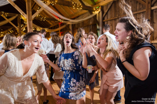 Wedding Dancing at The Mansfield Barn, DJ: Supersounds Entertainment