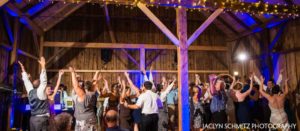Wedding Uplights at The Mansfield Barn BLUE