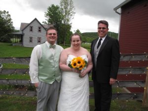 DJ Mike Toomey Mansfield Barn with Bride and Groom