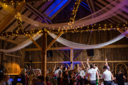 Vermont Wedding DJ Dancing & Uplights at Mansfield Barn