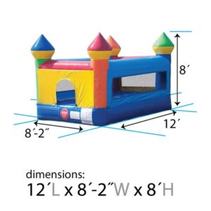 Junior Bounce House Dimensions (8'2"x12'x8')